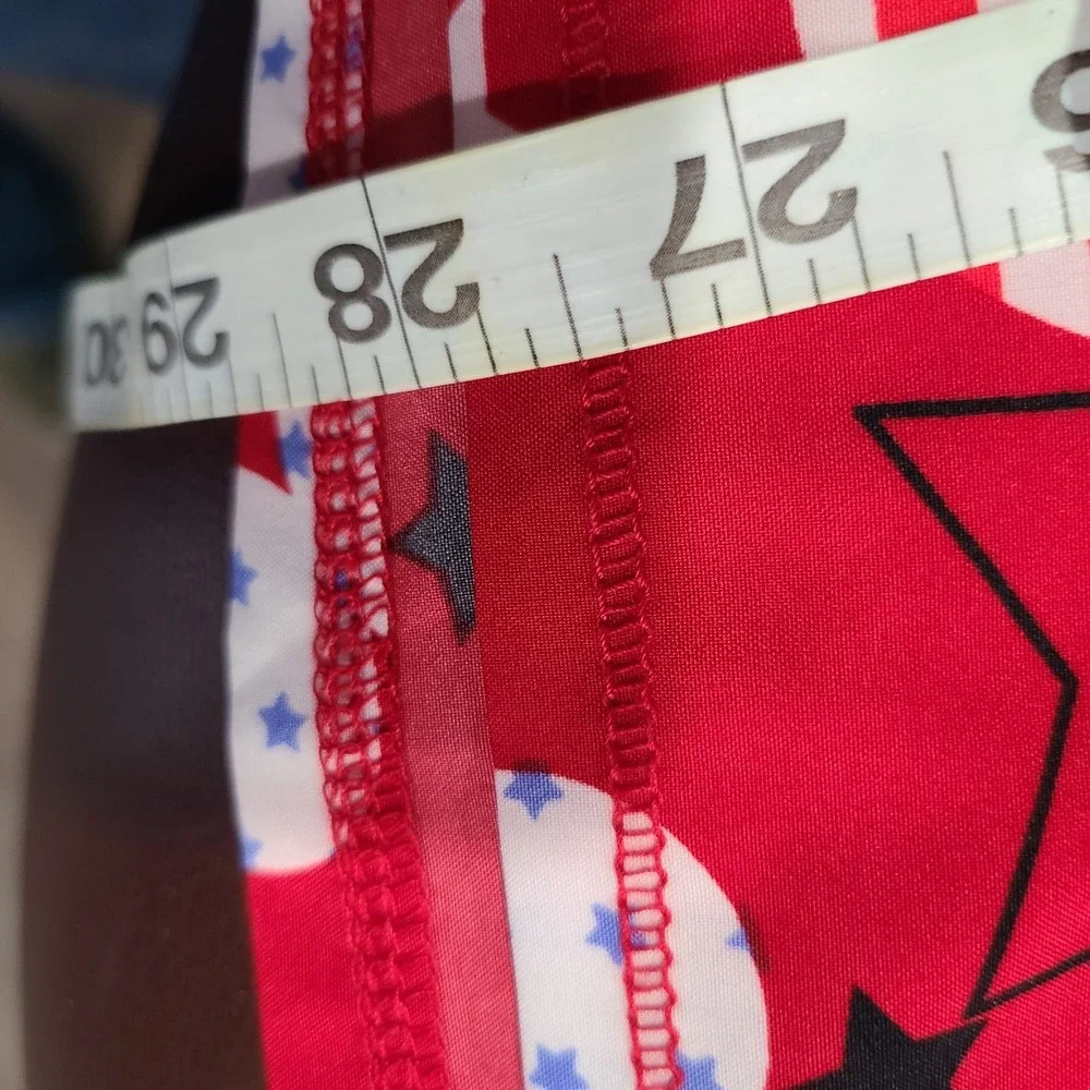 Disney  Mickey Mouse Red, White & Blue Scrub Top 3XL STRETCH PATRIOTIC 3‎ POCKET